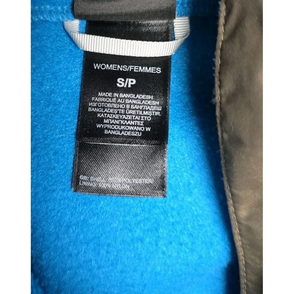 The‎ North Face Women's Hyvent Jacket  Small Brown Fleec Blue Nylon